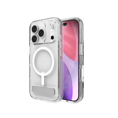 ZAGG Crystal Palace Snap KS MagSafe Case with Stand for iPhone 17 Pro - Cleareng