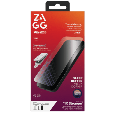 ZAGG Invisibleshield Glass XTR5 Graphene Screen Protector with Blue Light Filter for iPhone 17 Pro Maxeng