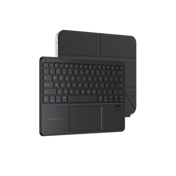 AmazingThing Minimal Case Keylite Combo Keyboard Case for iPad 11" 2025 - Blackeng