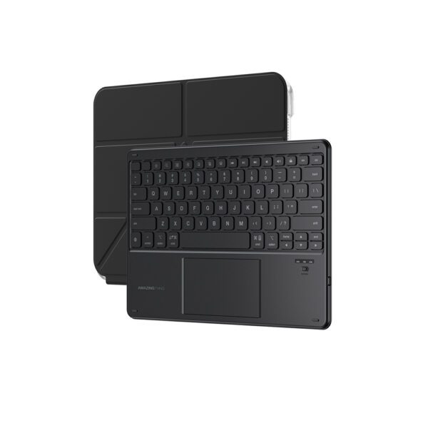 AmazingThing Minimal Case Keylite Combo Keyboard Case for iPad 11" 2025 - Blackeng