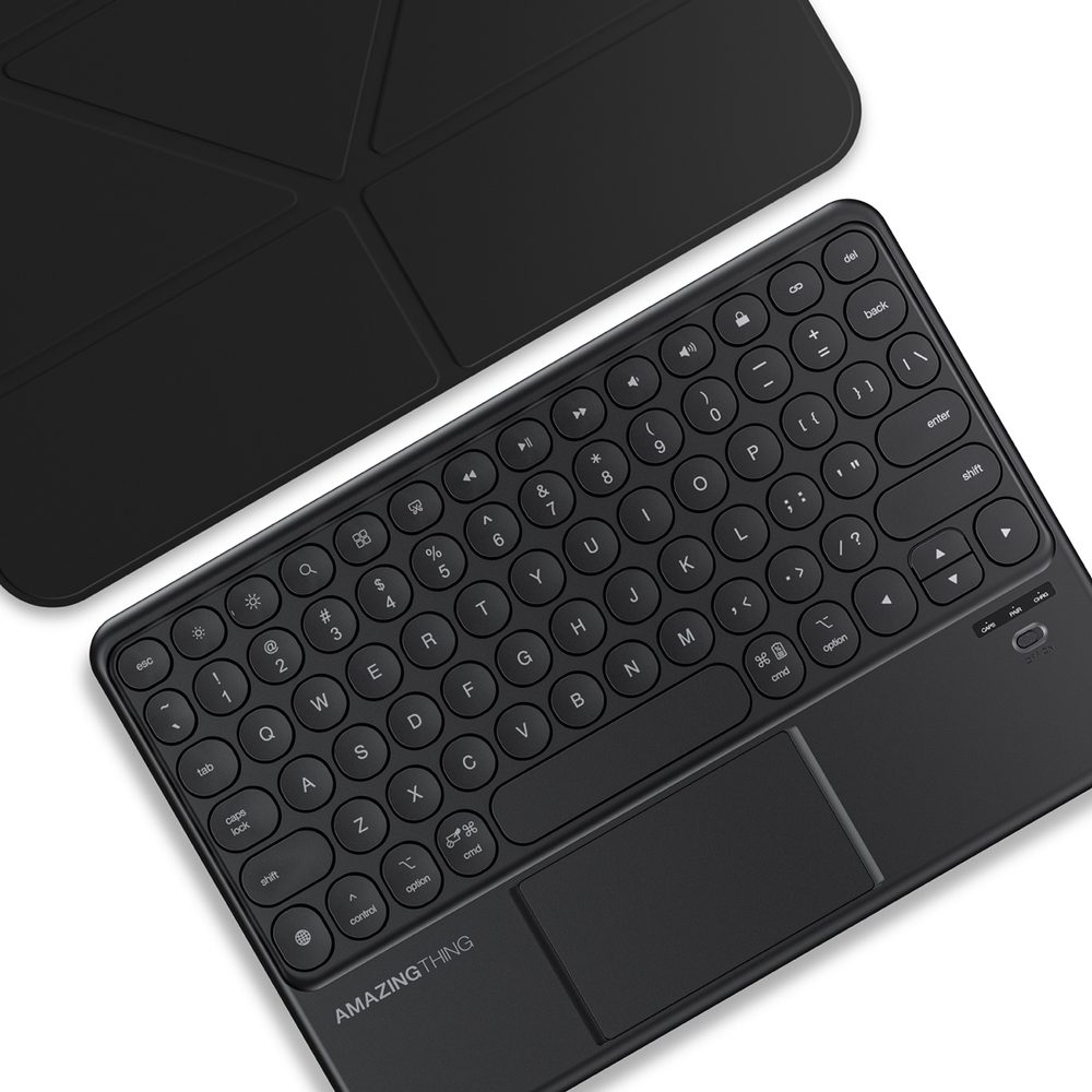 AmazingThing Minimal Case Keylite Combo Keyboard Case for iPad 11" 2025 - Blackeng