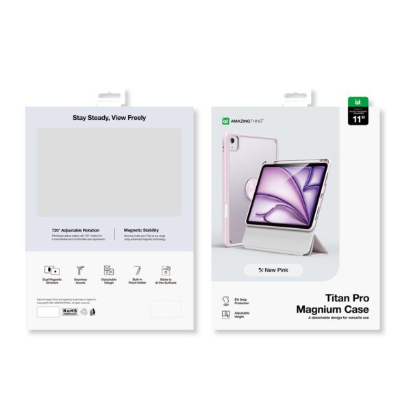 AmazingThing Titan Pro Mag Case for iPad Air M3 11" - Pinkeng