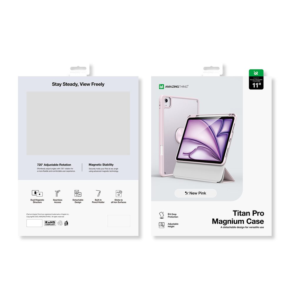 AmazingThing Titan Pro Mag Case for iPad Air M3 11" - Pinkeng