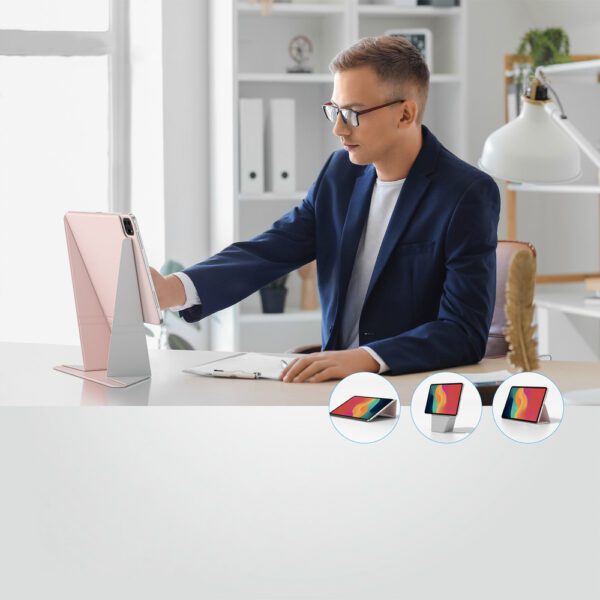 AmazingThing Matte Pro Mag Folio Case with Stand for iPad Air M3 11" - Pinkeng