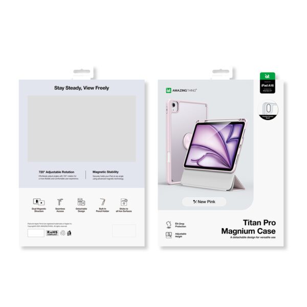 AmazingThing Titan Pro Mag Case for iPad 11" 2025 - Pinkeng