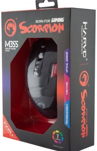 MARVO M355 ΕΝΣΥΡΜΑΤΟ GAMING ΠΟΝΤΙΚΙ+MOUSEPAD