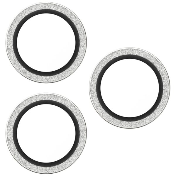 201378_3 Szkło hartowane na obiektyw PanzerGlass Hoops Glitter do iPhone 17 Pro / 17 Pro Max / 16 Pro / 16 Pro Max - srebrnepol