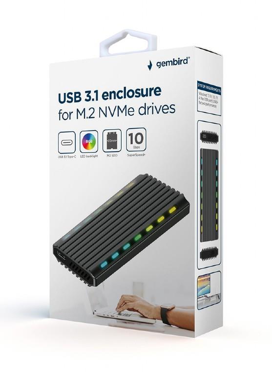 20309 GEMBIRD U3C-03 ΘΗΚΗ ΓΙΑ SSD M.2 NVMe USB3