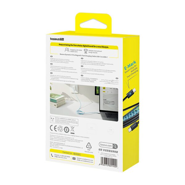 203193_3 Baseus Dynamic 4 Pro 100W USB-C - USB-C Cable 1m - Blueeng