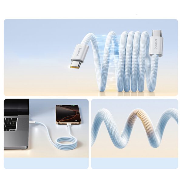 203193_5 Baseus Dynamic 4 Pro 100W USB-C - USB-C Cable 1m - Blueeng