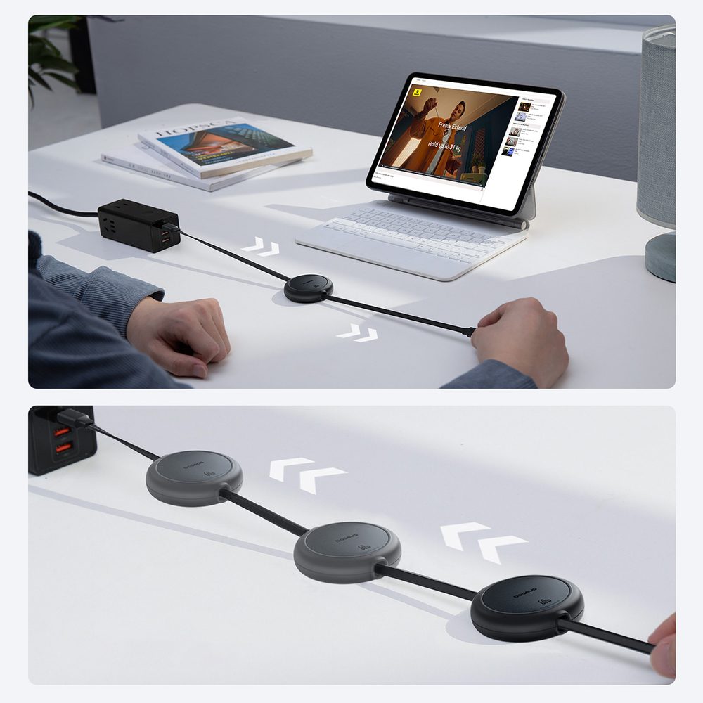 Baseus Free2Pull 60W USB-C Retractable Cable - USB-C 1m - Blackeng