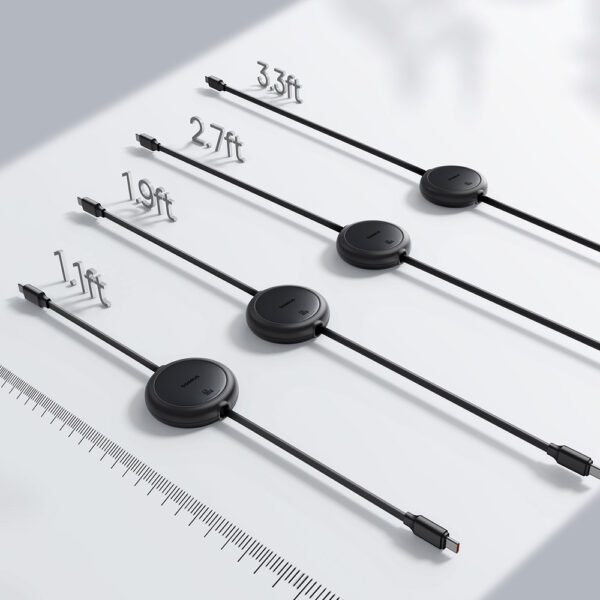 Baseus Free2Pull 60W USB-C Retractable Cable - USB-C 1m - Blackeng