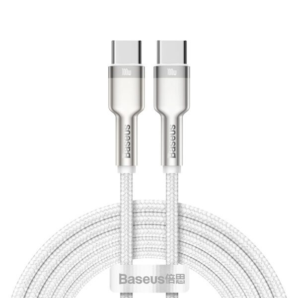 Baseus Cafule Metal 100W USB-C - USB-C Cable 2m - Whiteeng