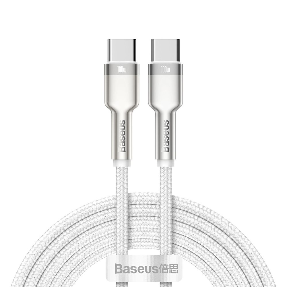 Baseus Cafule Metal 100W USB-C - USB-C Cable 2m - Whiteeng