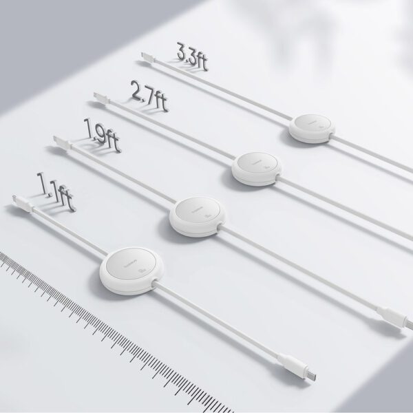 Baseus Free2Pull 60W USB-C Retractable Cable - USB-C 1m - Whiteeng