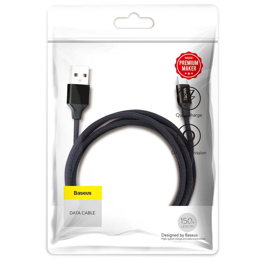 Baseus Yiven USB-A - MicroUSB Cable 1.5m - Blackeng