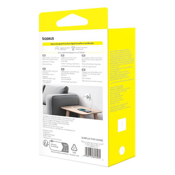 Baseus GaN5 25W USB-C Wall Charger - Whiteeng