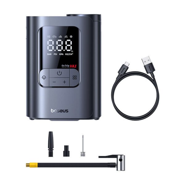 Baseus GoTrip VA1 Super Mini Wireless Air Compressor with 3 Tips - Blackeng