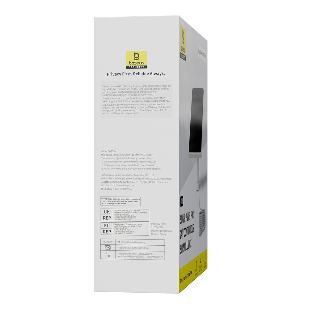 Baseus Security A1 Photovoltaic Panel - Whiteeng