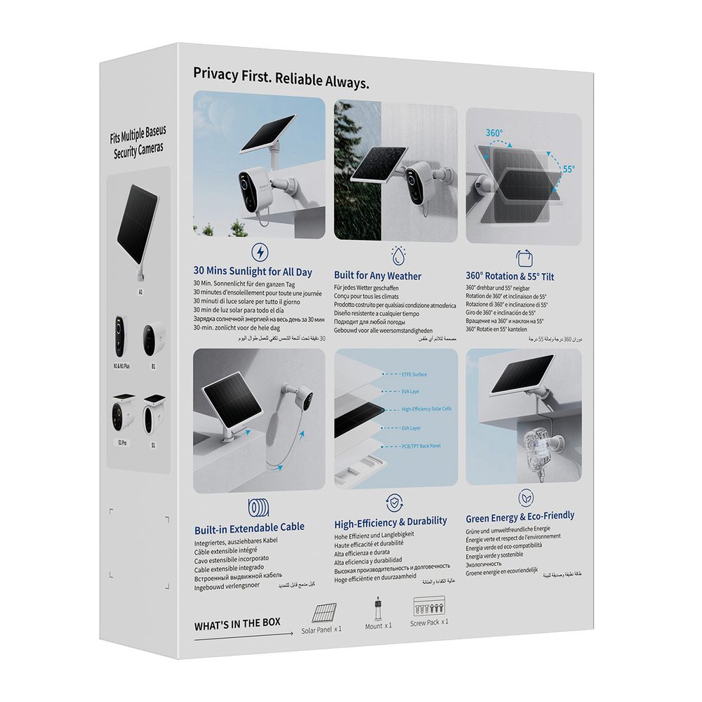 Baseus Security A1 Photovoltaic Panel - Whiteeng