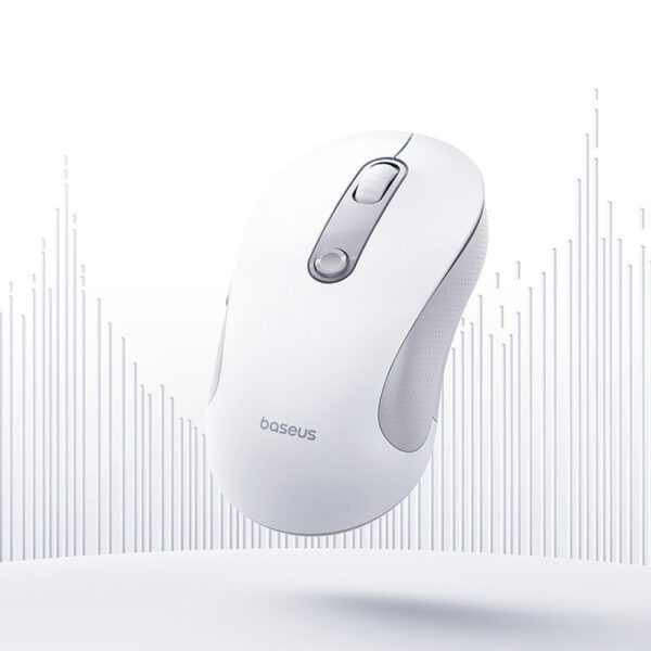 Baseus F02 Wireless Ergonomic Bluetooth Mouse - Whiteeng