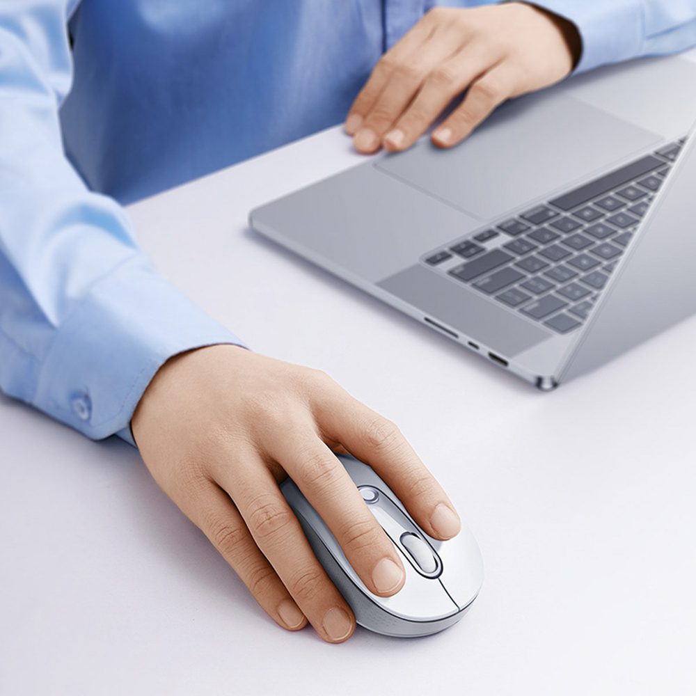 Baseus F02 Wireless Ergonomic Bluetooth Mouse - Whiteeng