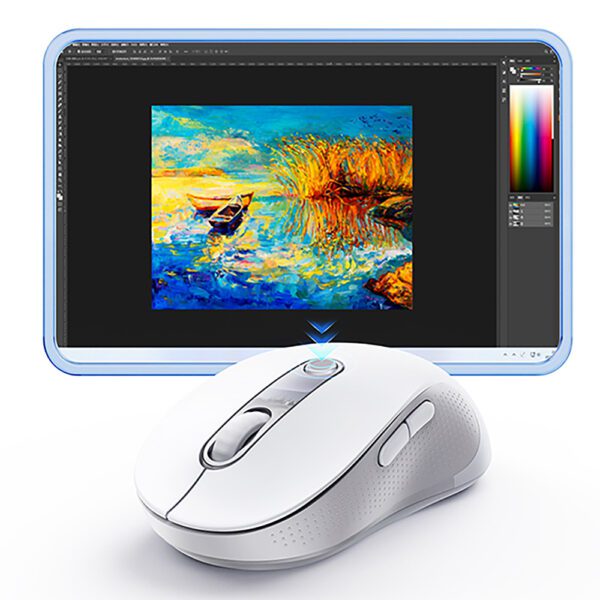 Baseus F02 Ergonomic Wireless Mouse USB 2.4GHz - Whiteeng