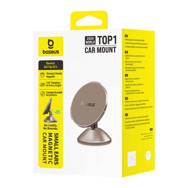 Baseus GoTrip DC1 Magnetic Holder Compatible with MagSafe for Windshield/Dashboard - Goldeng