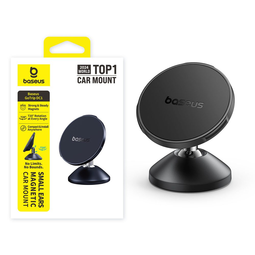 Baseus GoTrip DC1 Magnetic Holder Compatible with MagSafe for Windshield/Dashboard - Blackeng