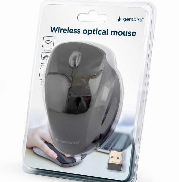 GEMBIRD ΑΣΥΡΜΑΤΟ ΠΟΝΤΙΚΙ, MUSW-6B-02, ΜΑΥΡΟ