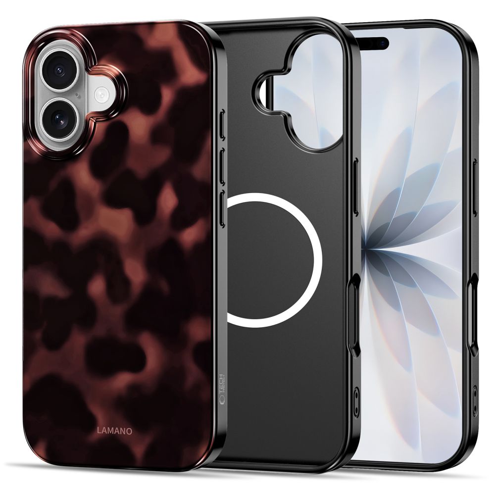 Tech-Protect Lamano MagSafe case for iPhone 16 - black and redeng