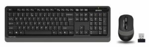 A4TECH ΑΣΥΡΜΑΤΟ SET FG1010 ΠΛΗΚΤΡΟΛΟΓΙΟ - ΠΟΝΤΙΚΙ F1010, ΜΑΥΡΟ/ΓΚΡΙ