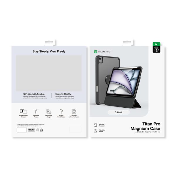 AmazingThing Titan Pro Mag Case for iPad Air M3 13" - blackeng