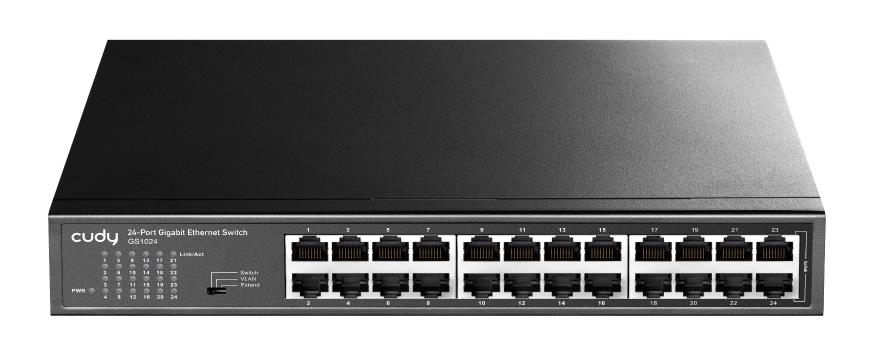 CUDY GS1024 24-PORT GIGABIT METAL SWITCH, RACKMOUNT