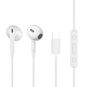 QCY LH1 In-Ear Wired Headphones with Remote and Microphone 1.15m - Whiteeng