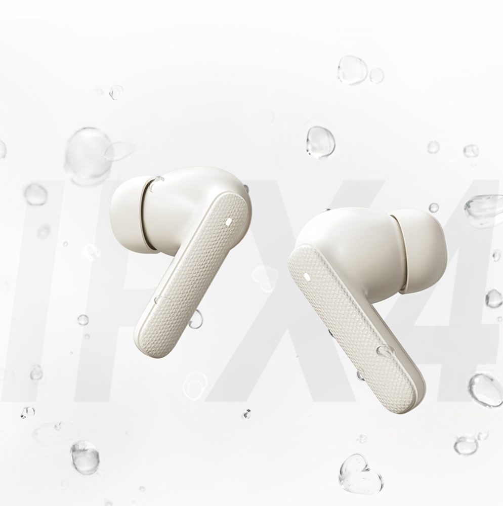 QCY Buds In-Ear Headphones with ENC SBC IPX4 Bluetooth 5.4 - Whiteeng