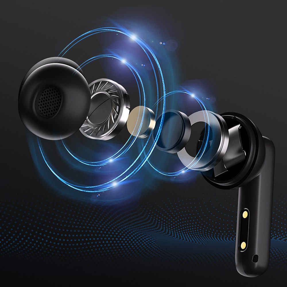 QCY T13 In-Ear Headphones with ANC IPX5 Bluetooth 5.3 - Blackeng