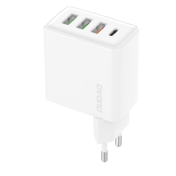 Dudao A5HEU 3xUSB-A 1xUSB-C PD 20W QC3.0 18W+ 2x12W wall charger - whiteeng