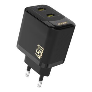 Dudao A28PEU PD 45W GaN 2xUSB Wall Charger - Blackeng