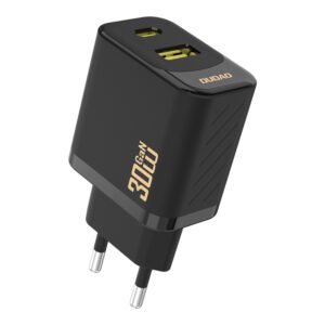 Dudao A27TEU PD 30W GaN USB-A USB-C Wall Charger - Blackeng