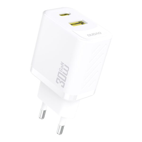 204513_1 Dudao A27TEU PD 30W GaN USB-A USB-C Wall Charger - Whiteeng