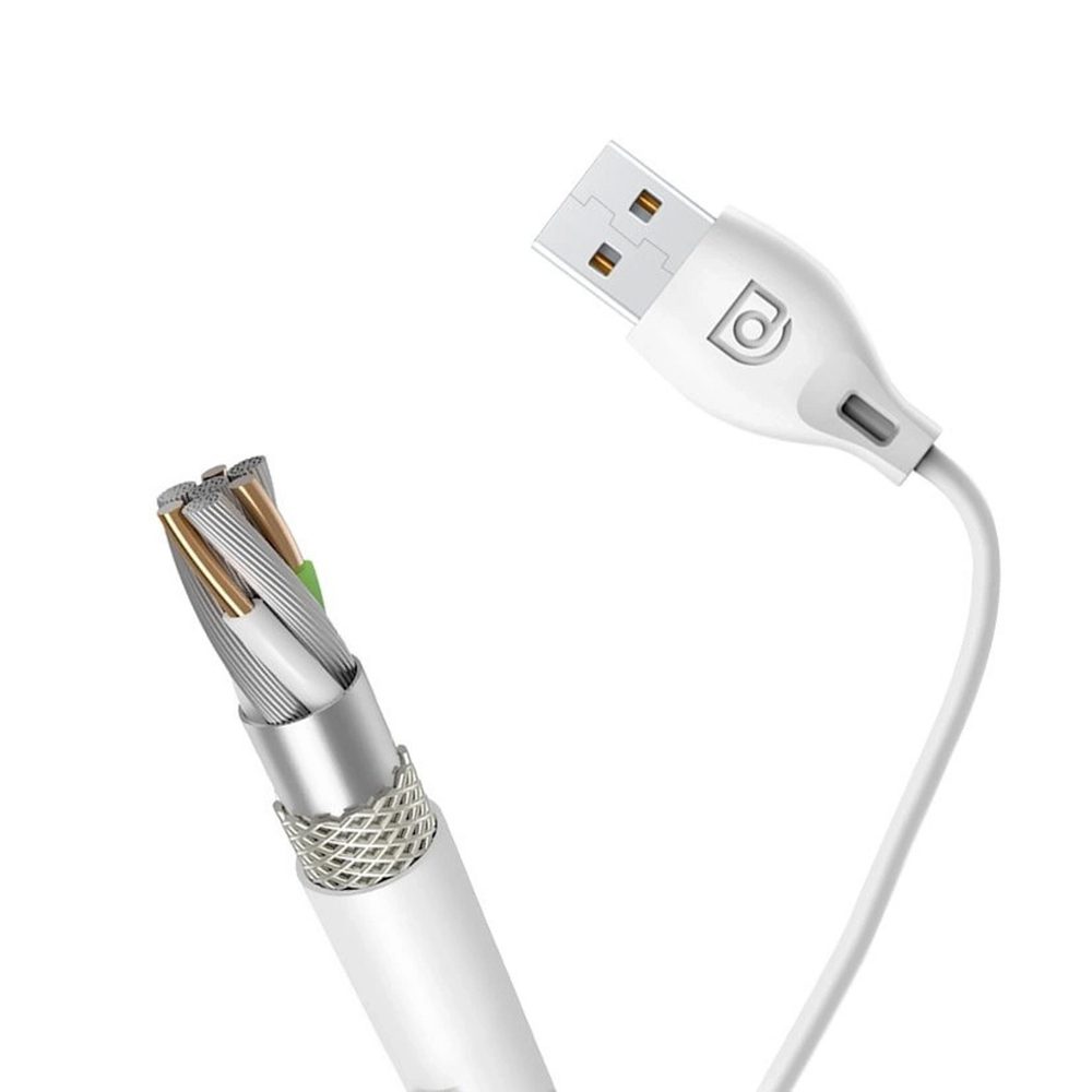 Dudao L4M USB-A - MicroUSB 2.4 A Cable 1m - Whiteeng