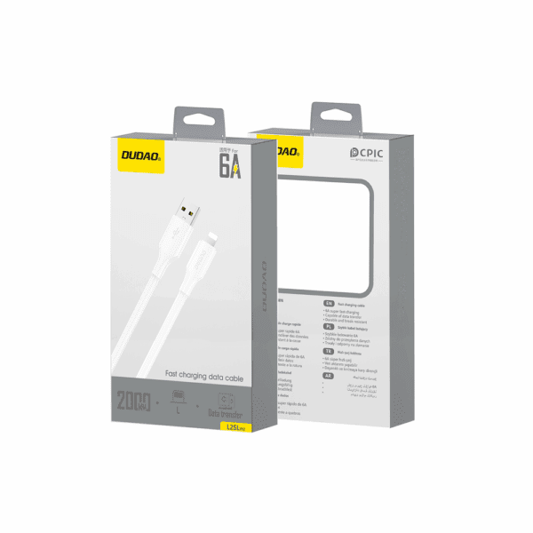 Dudao L2sL USB-A - Lightning 6A Cable 1.2m - Whiteeng