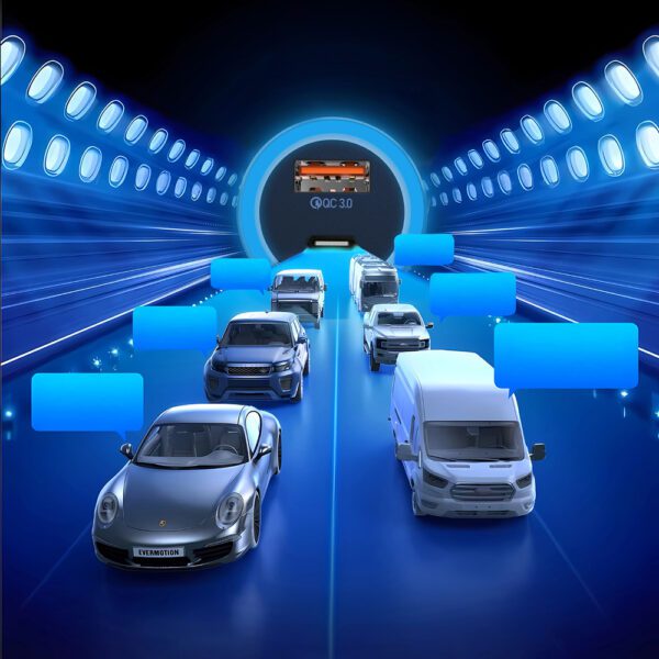 Dudao R4Ultra 120W Power Delivery Quick Charge LED Car Charger USB-A USB-C - Grayeng