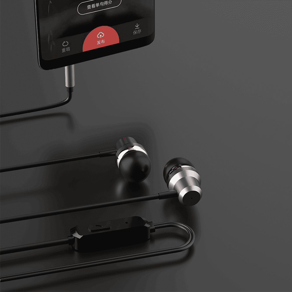 Dudao X10PRO in-ear headphones, wired, 3.5mm mini jack - blackeng