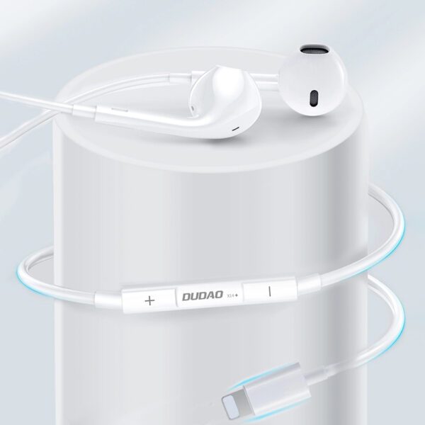 Dudao X14+ Wired In-Ear Headphones with Lightning Connector 1.2m - Whiteeng