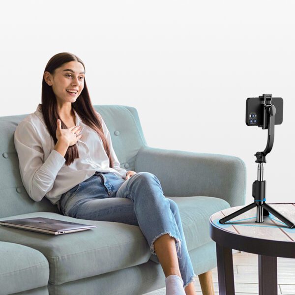 Selfie stick Dudao F18S 4-in-1 foldable tripod with remote control - blackeng