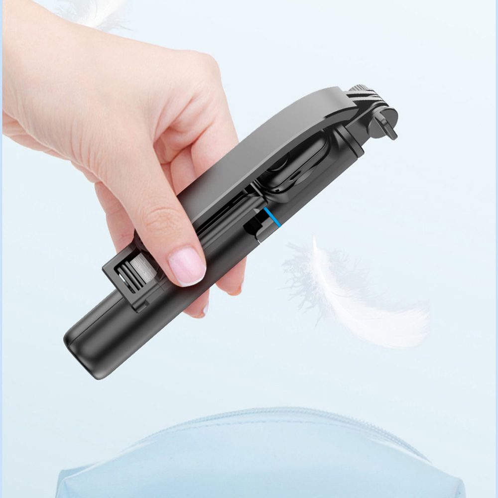 Selfie stick Dudao F18S 4-in-1 foldable tripod with remote control - blackeng