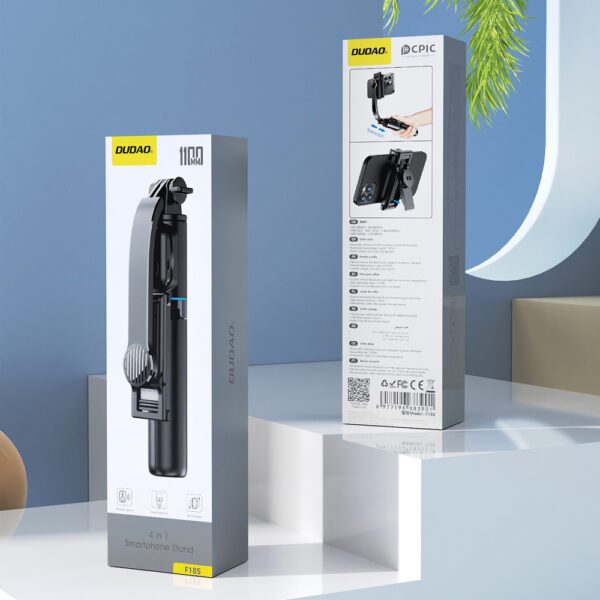 Selfie stick Dudao F18S 4-in-1 foldable tripod with remote control - blackeng