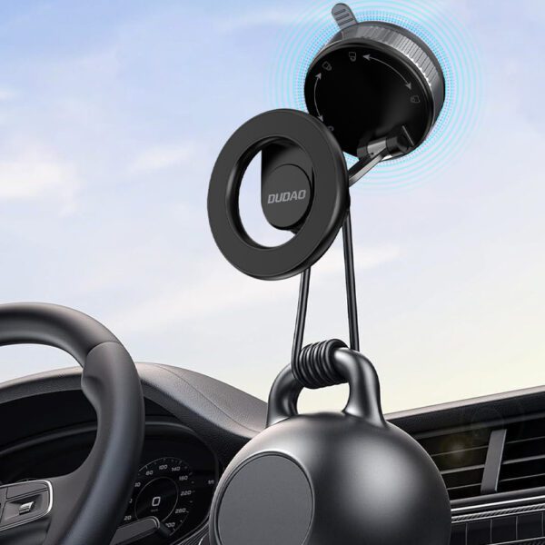 Dudao F24X MagSafe Compatible Car Holder with Suction Cup - Blackeng